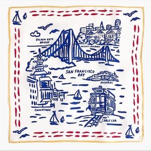 NWT J.Crew San Francisco Silk Scarf